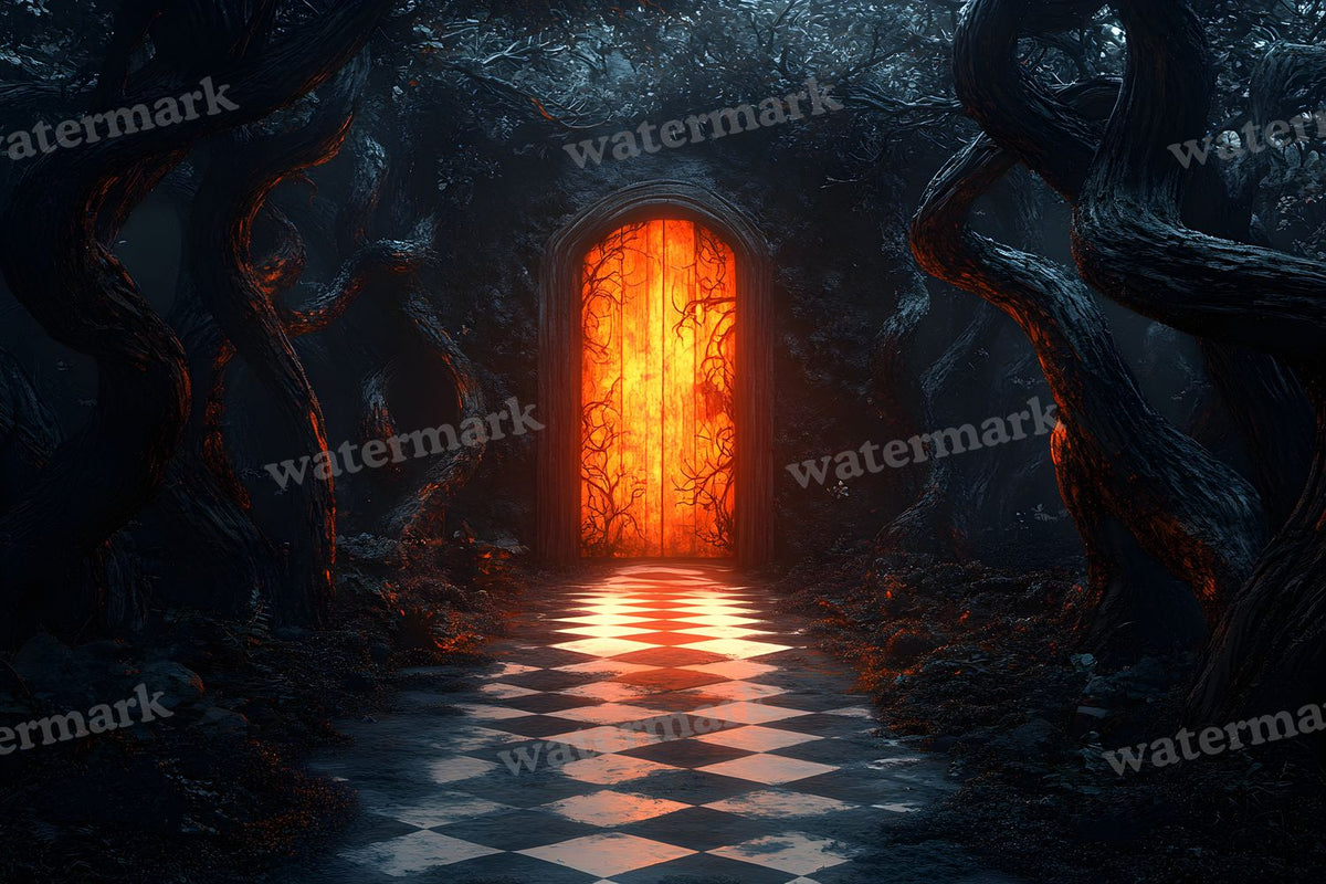Checkered Garden Path Backdrop Images