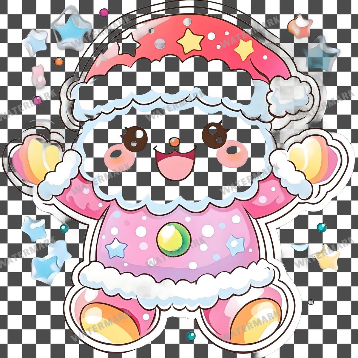 Christmas Kawaii Style Clipart Pngs