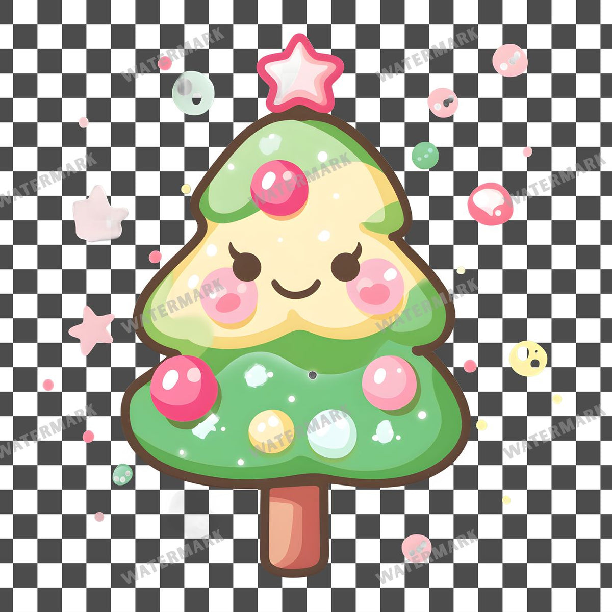 Christmas Kawaii Style Clipart Pngs