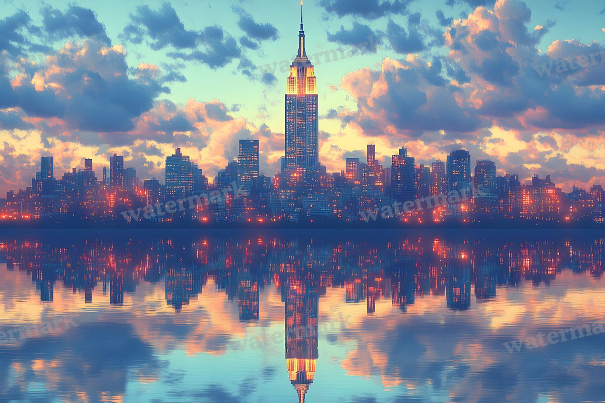 City Lightskyline Night Backdrop Images