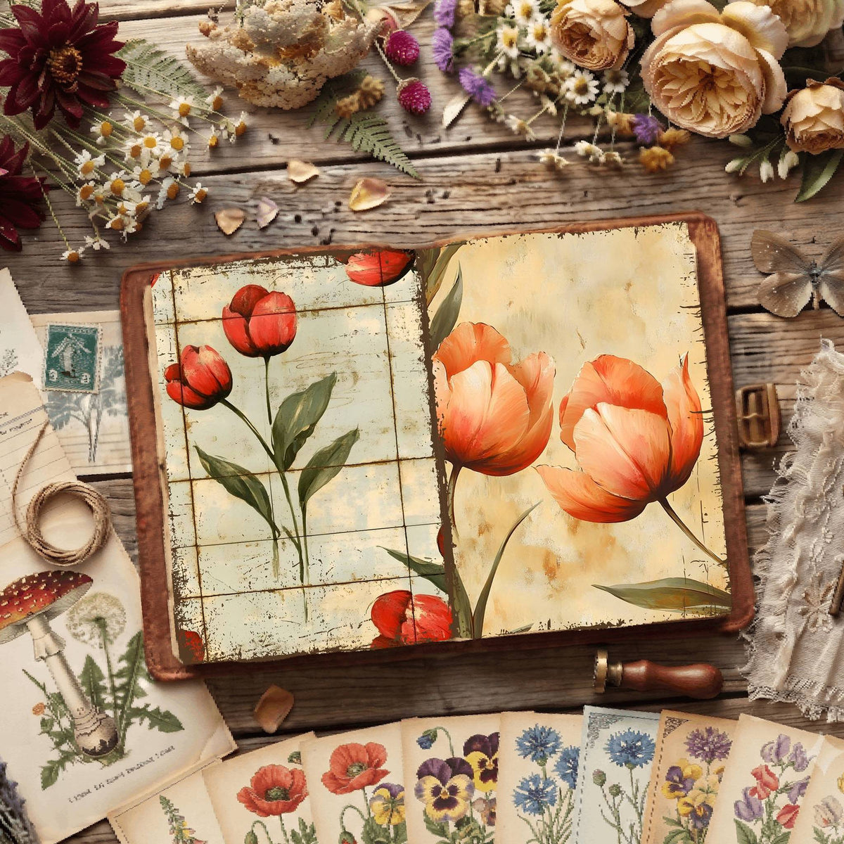 Floral Digital Papers