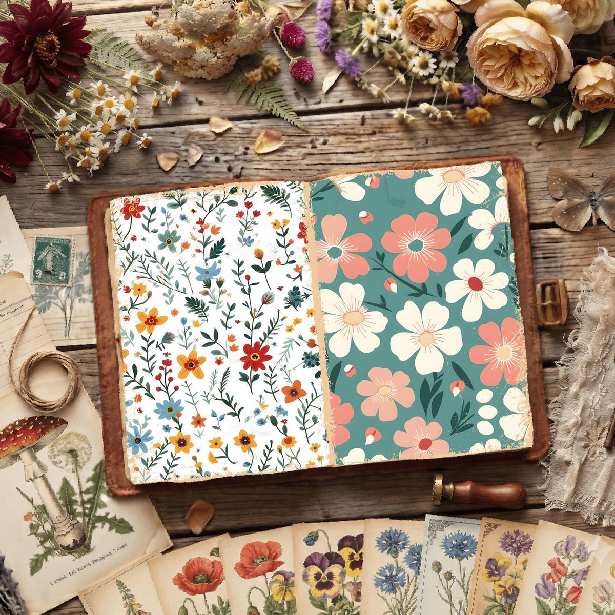 Floral Digital Papers