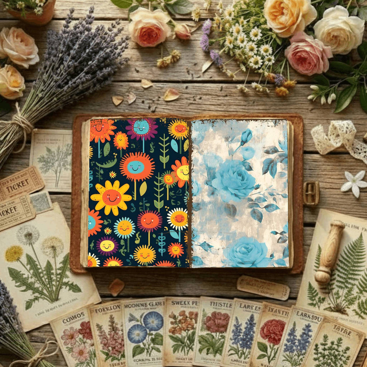 Floral Digital Papers