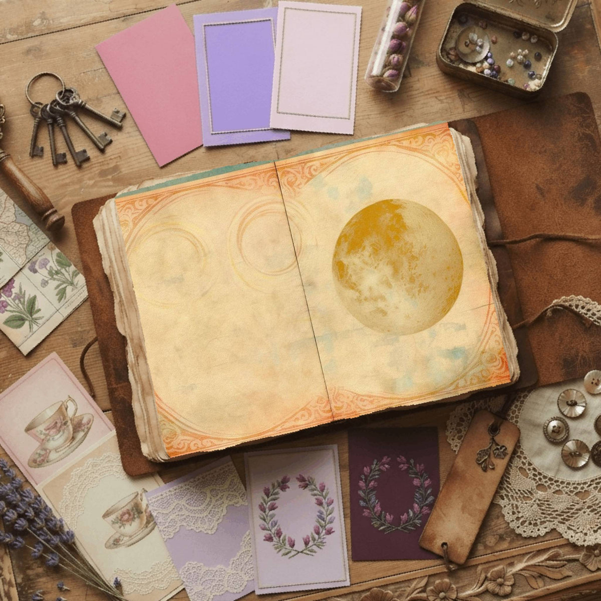 Gold Moon Digital Papers