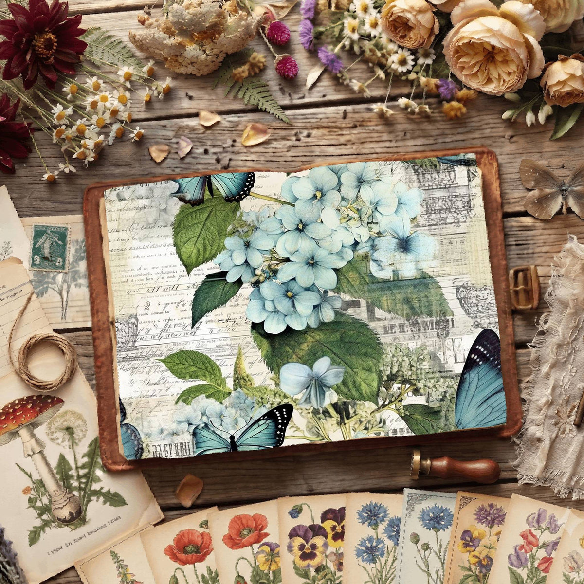 Hydrangea Flower Digital Papers
