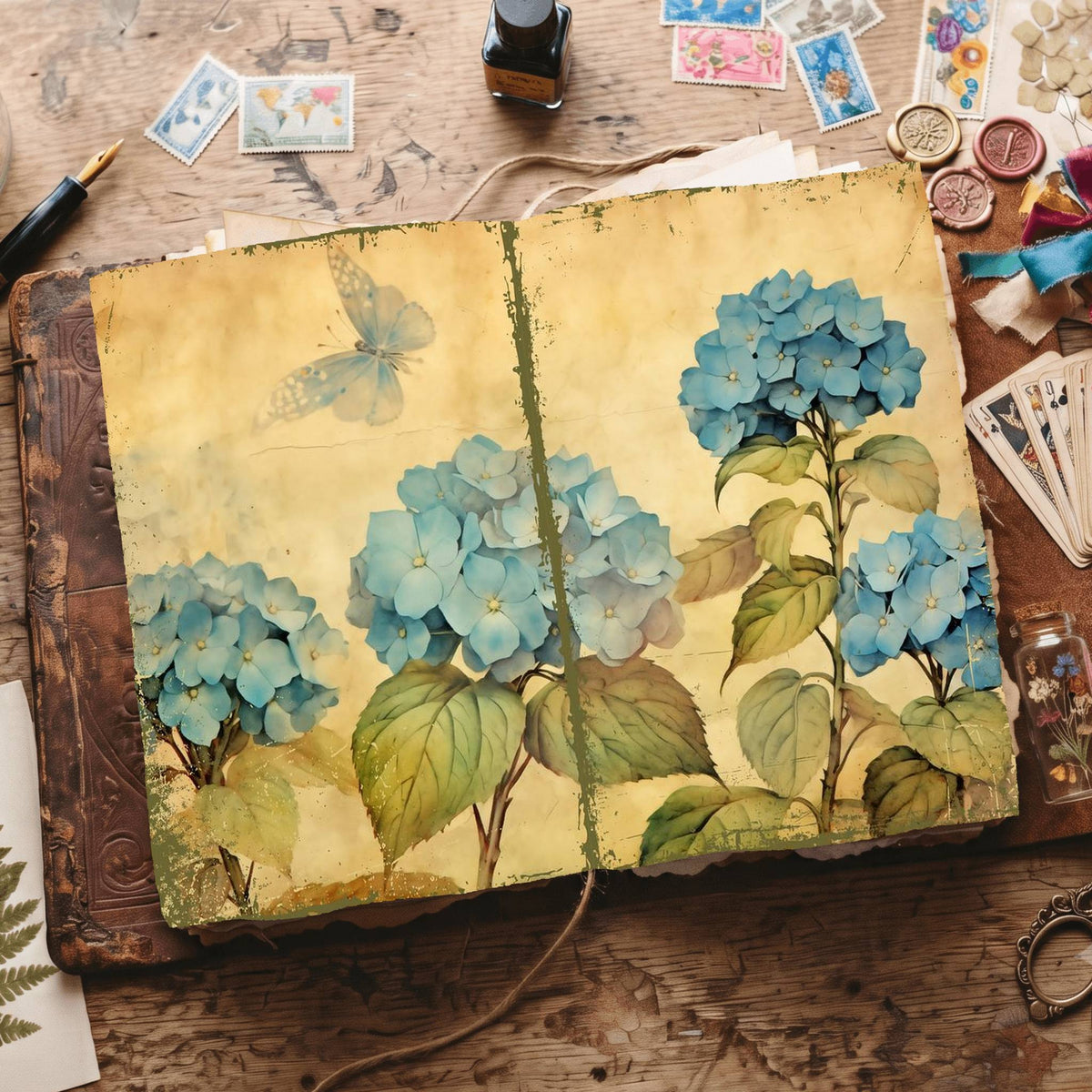 Hydrangea Digital Papers
