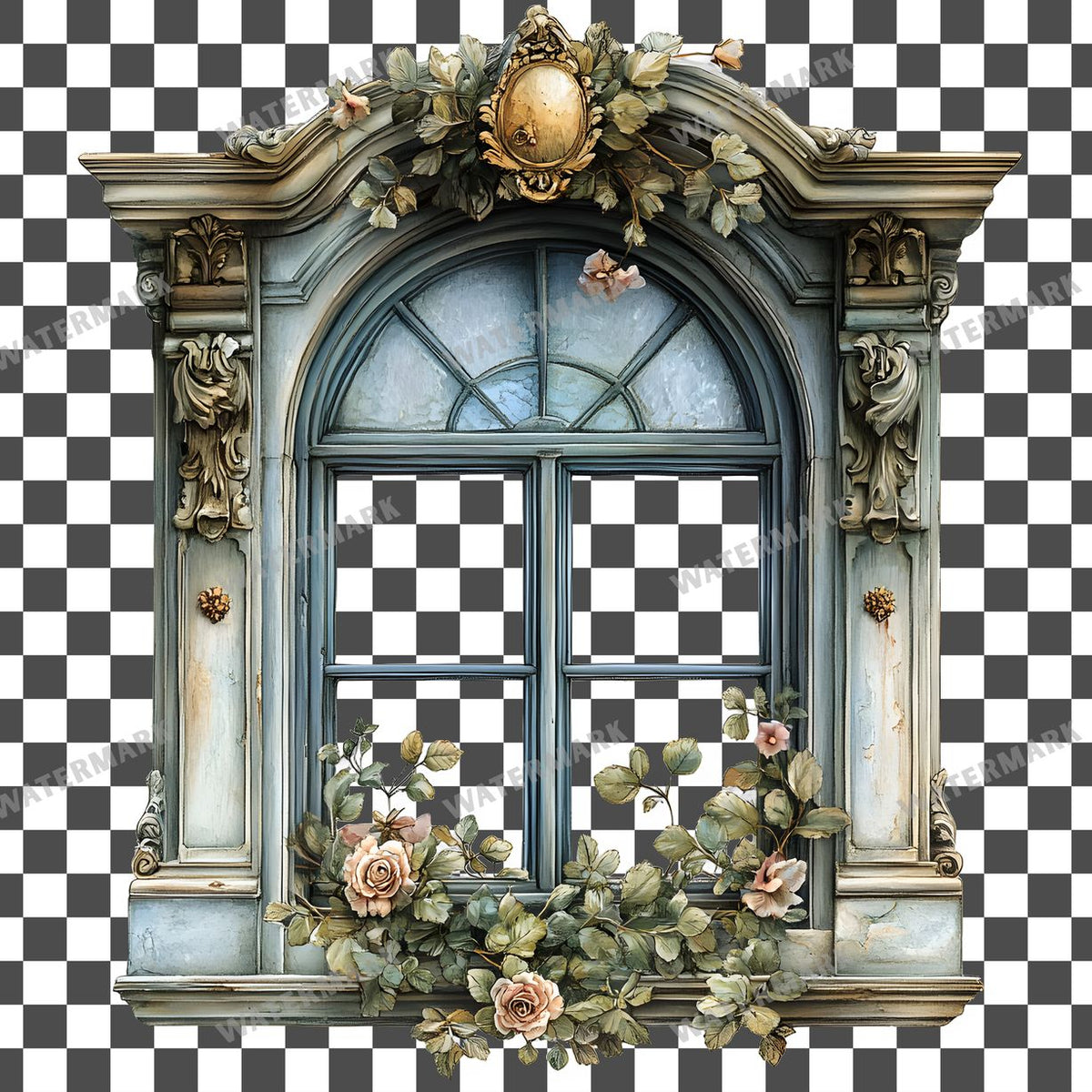 Window Vintage Style Clipart Pngs