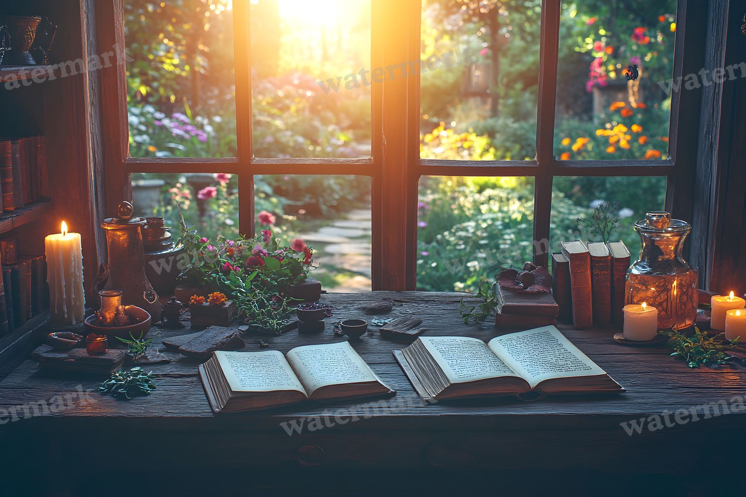 Witch’Study Desk Backdrop Images