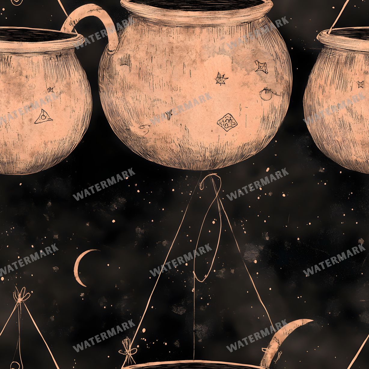 Witchcraft Seamless Pattern