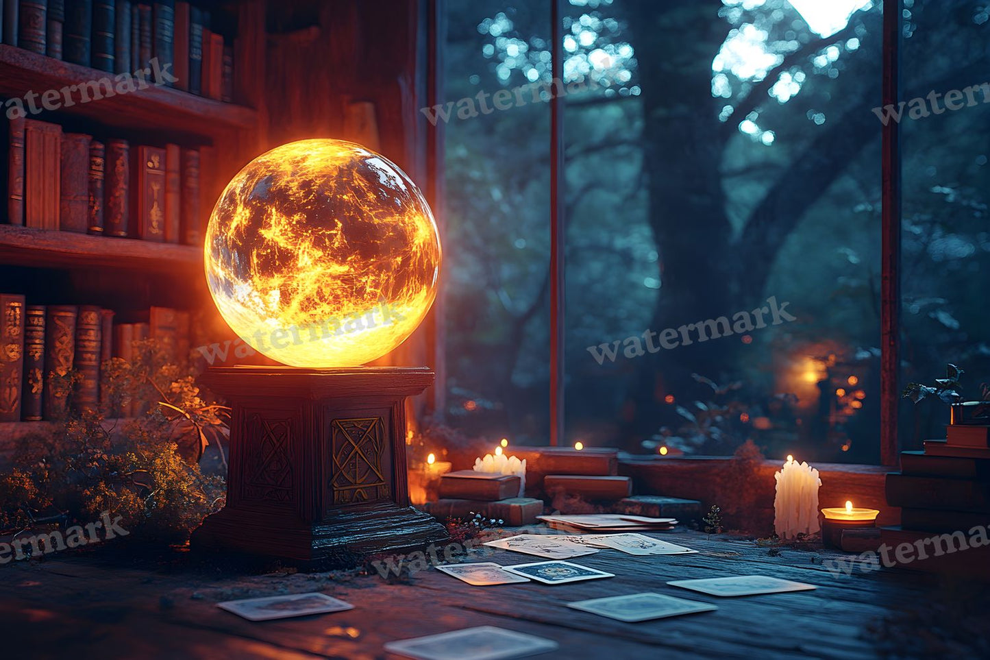 Witchs Crystal Ball Backdrop Images