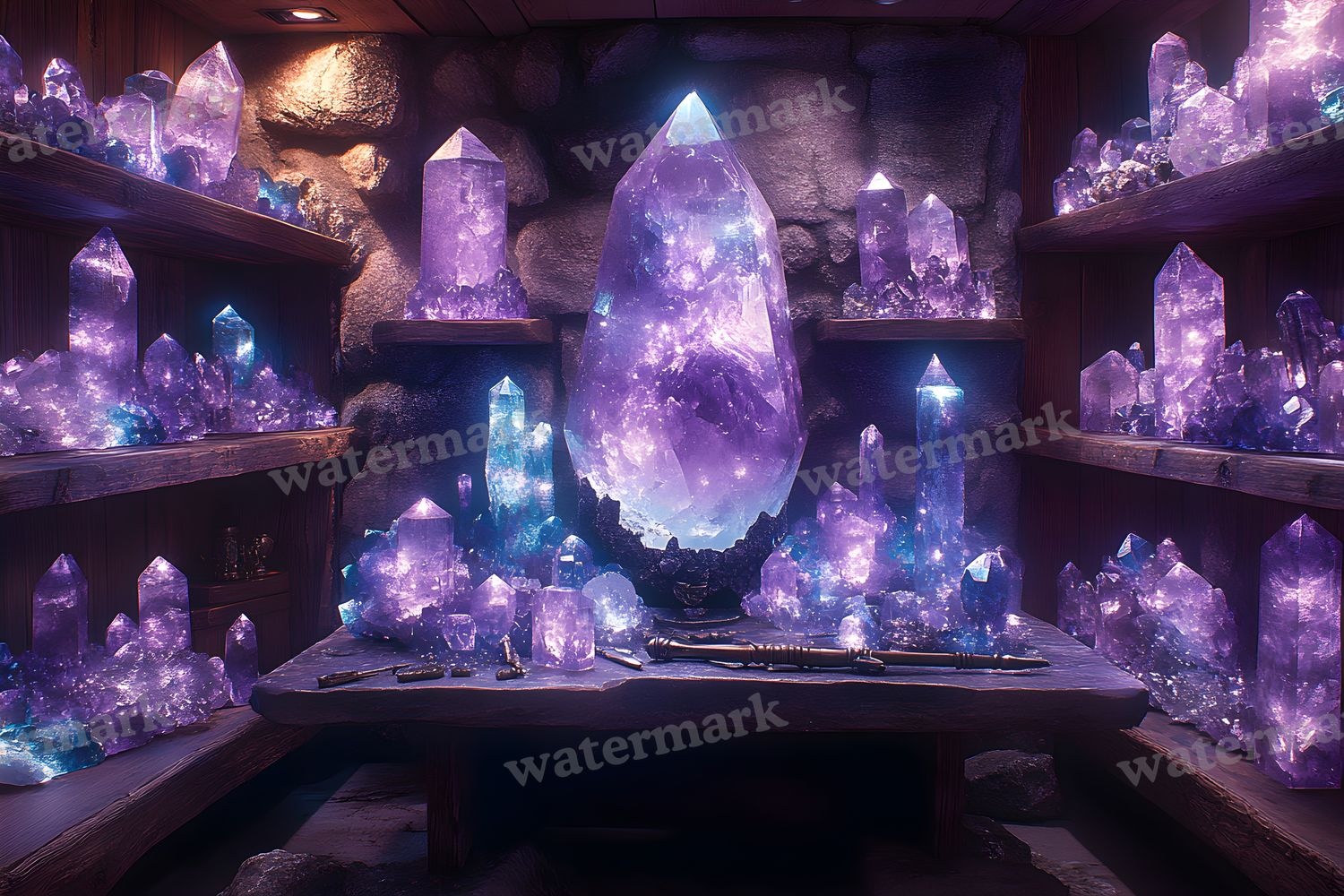 Witchs Crystal Den Backdrop Images