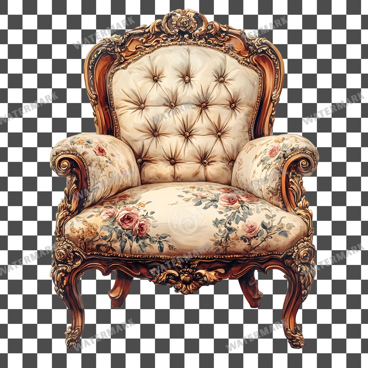 Wooden Rockin Vintage Style Clipart Pngs
