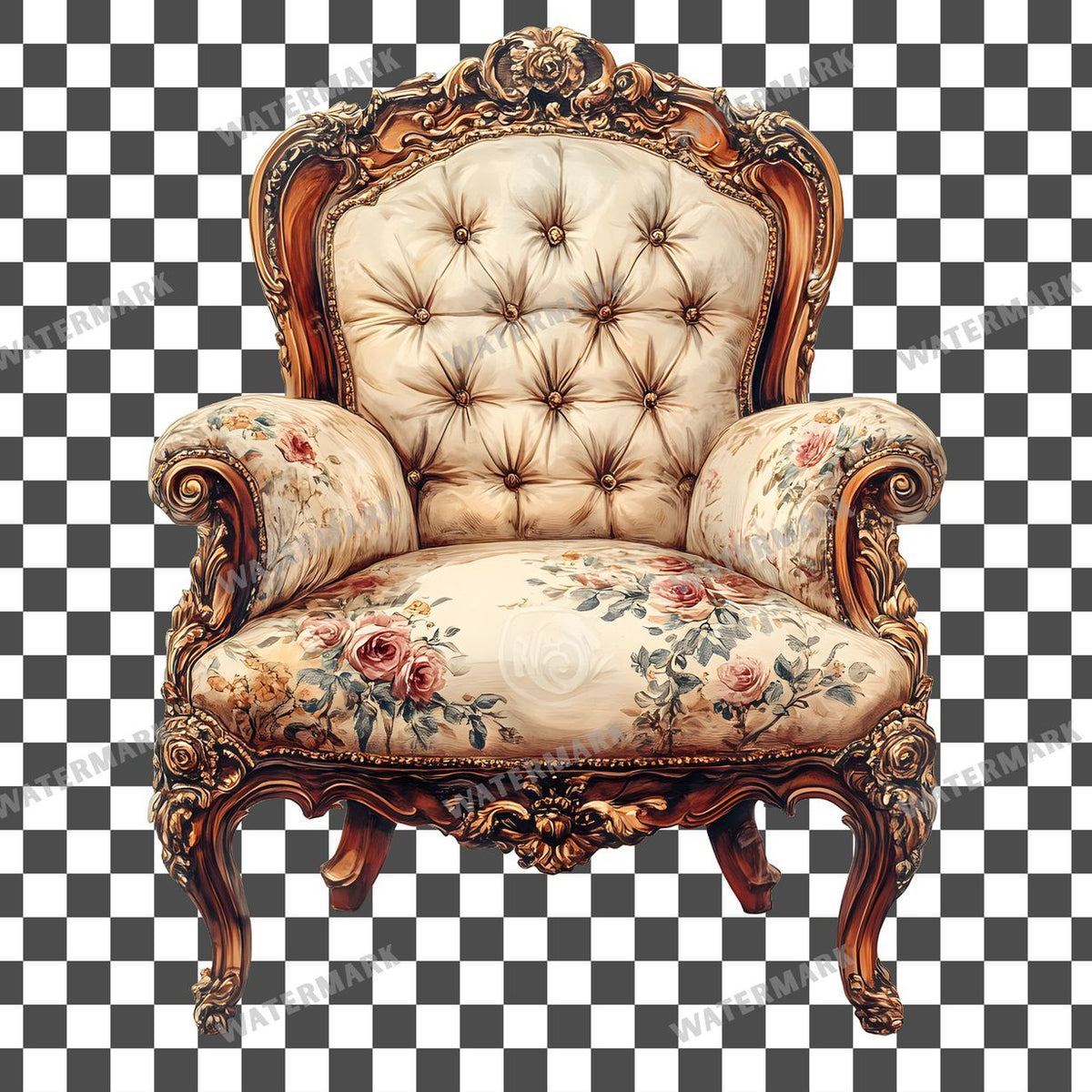 Wooden Rockin Vintage Style Clipart Pngs