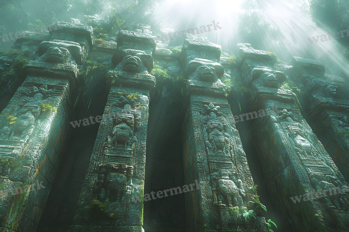 Amazonian Temple Ruins Backdrop Images