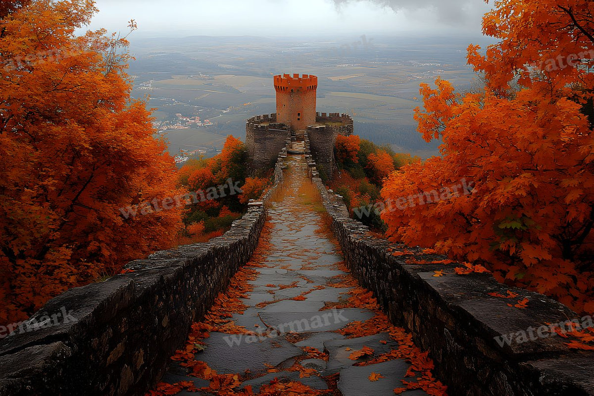 Autumn Castle Wallpov Backdrop Images