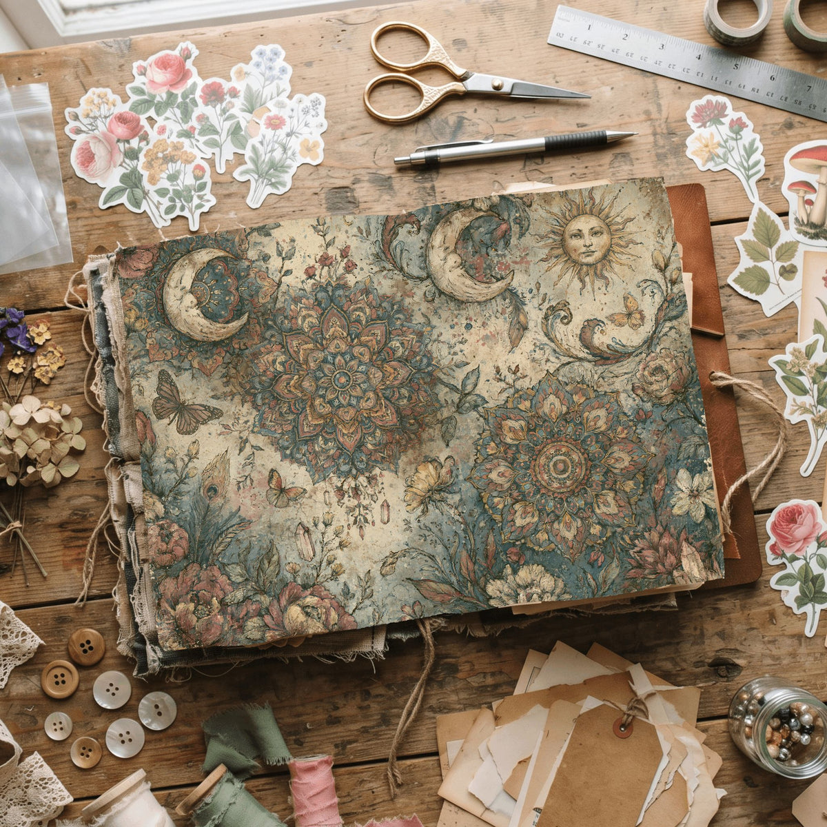 Celestial Mandala Garden Paper