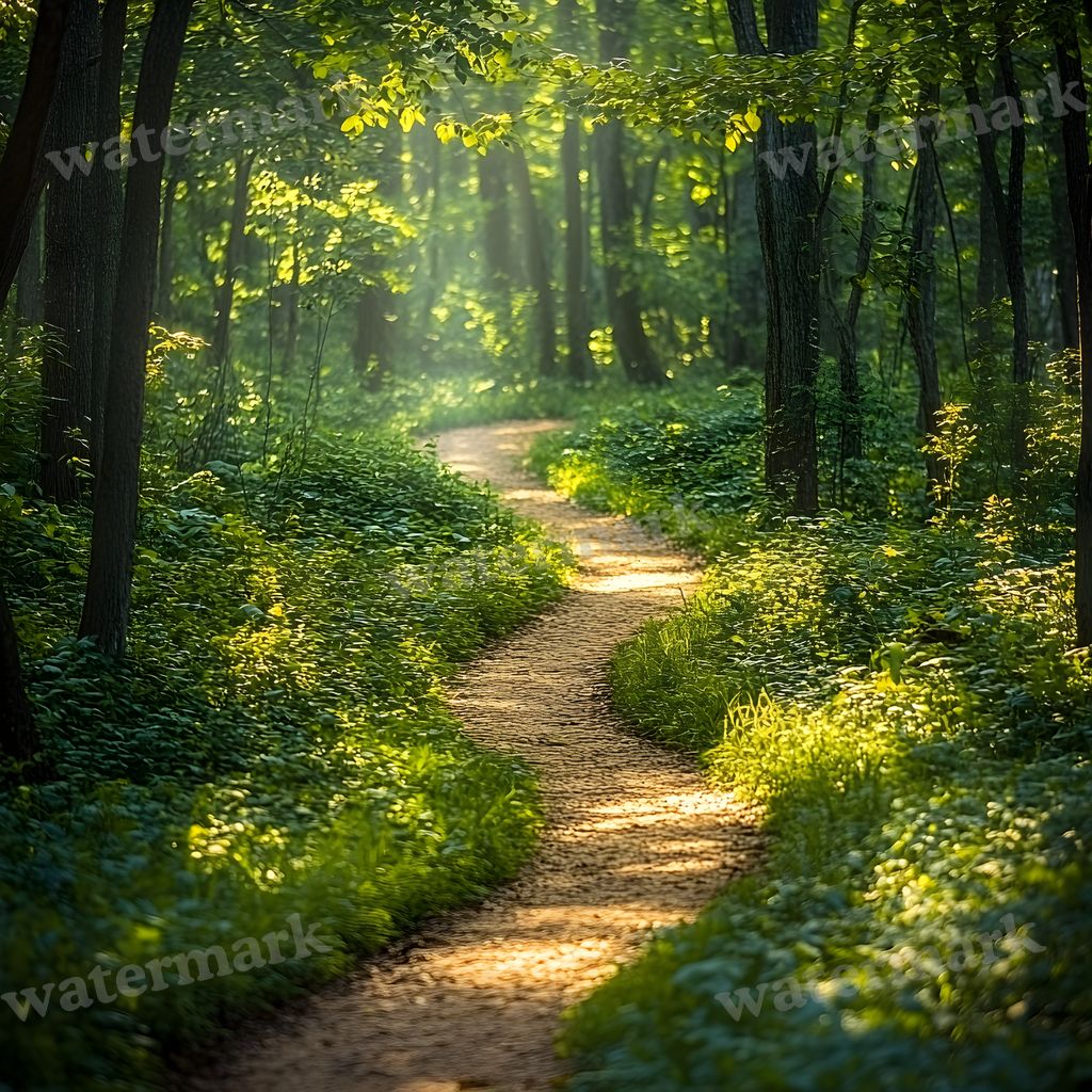Overgrown Forest digital photo backdrop for photo editing, preview 25
