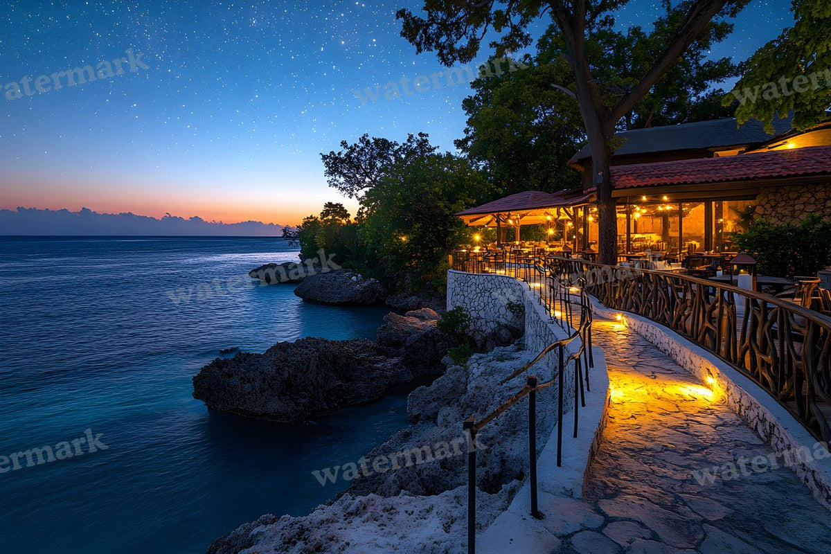 Starry Night digital photo backdrop for photo editing, preview 25