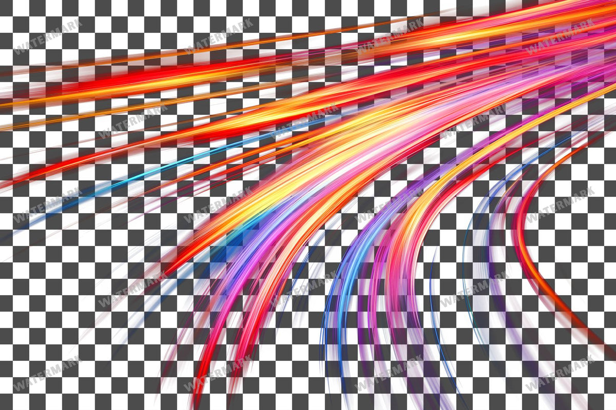 Abstract Light Streaks Transparent Overlay Pngs