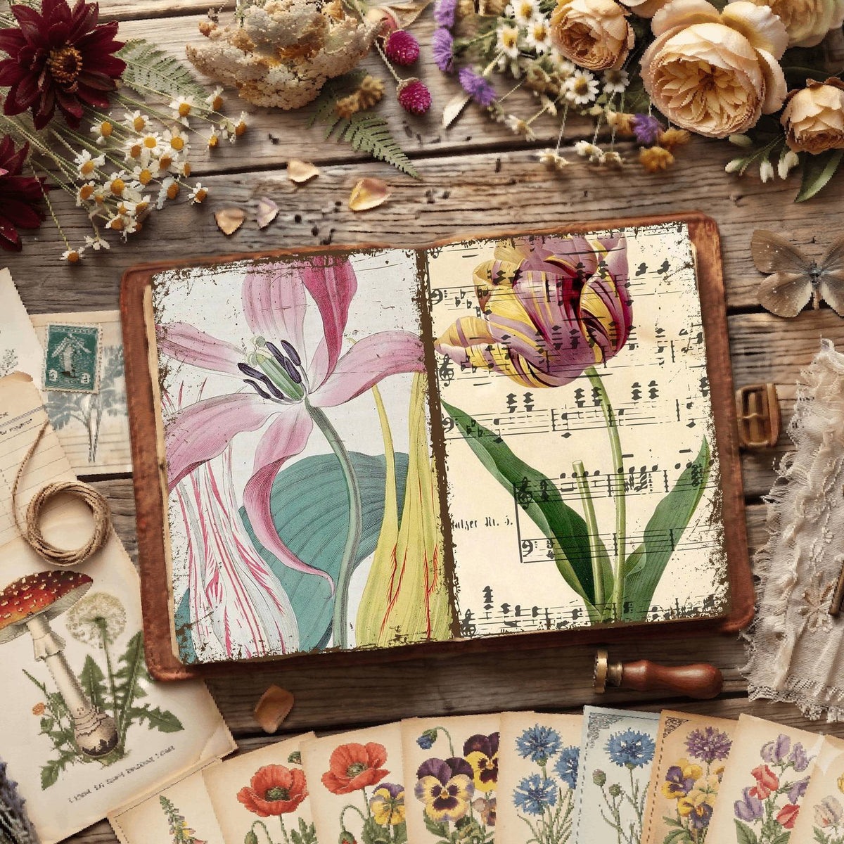 Botanical Illustrations Digital Papers