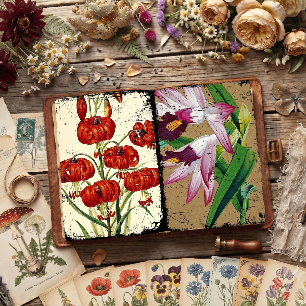 Botanical Illustrations Digital Papers