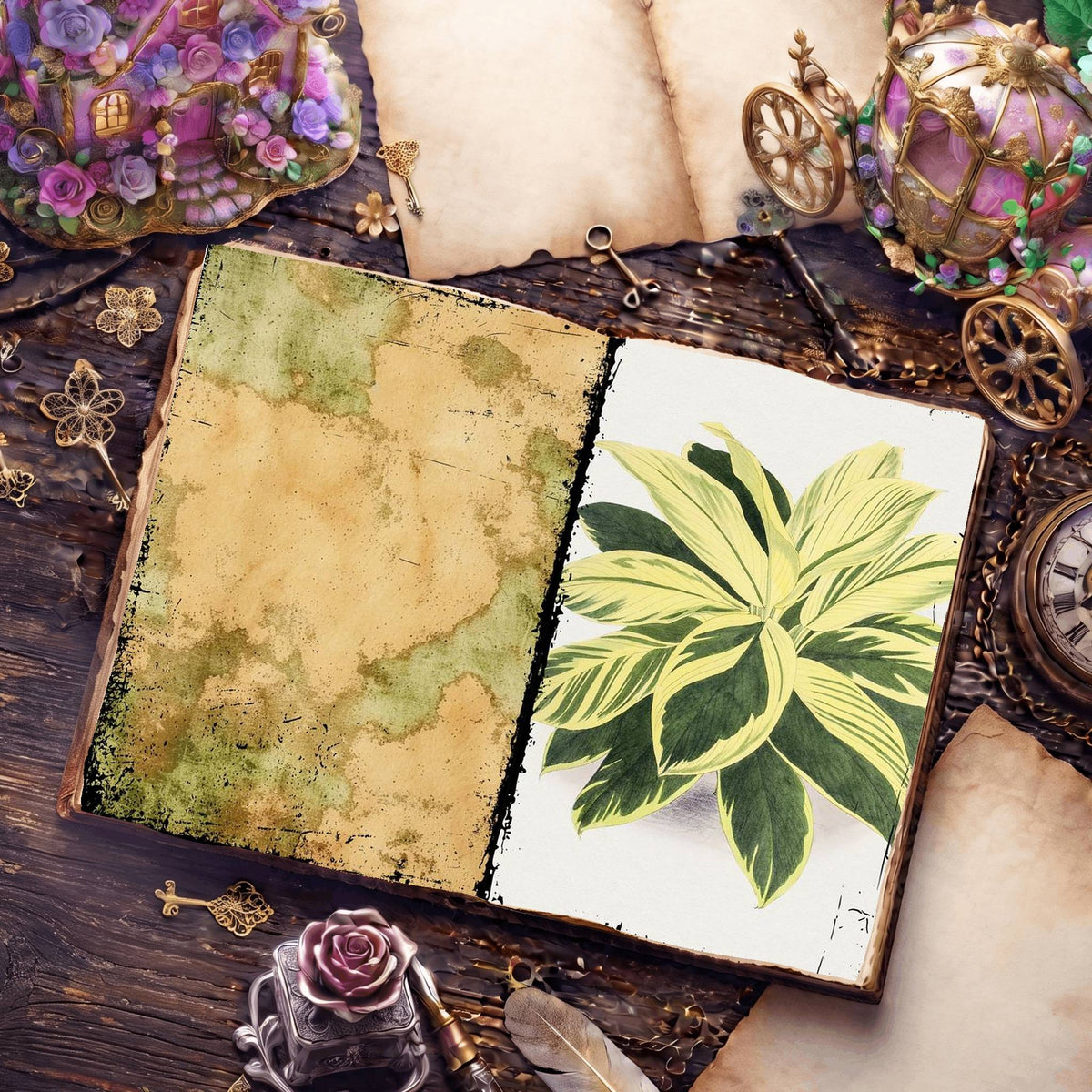Botanical Illustrations Digital Papers