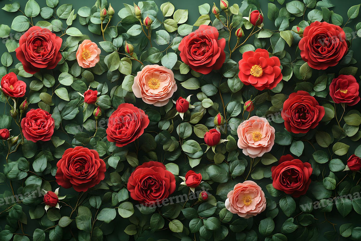 Burgundy Rose Arrangement Backdrop Images