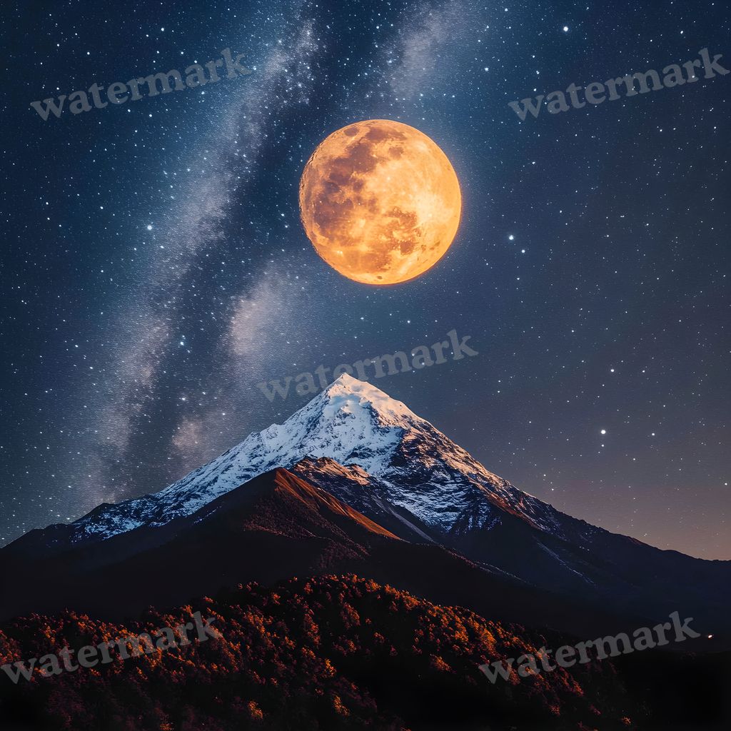 Celestial Moonlit digital photo backdrop for photo editing, preview 25