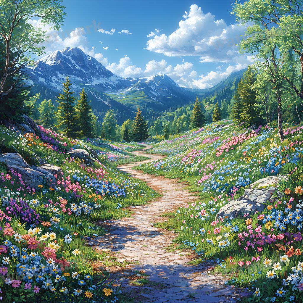 Charming Country Trail Backdrop Images
