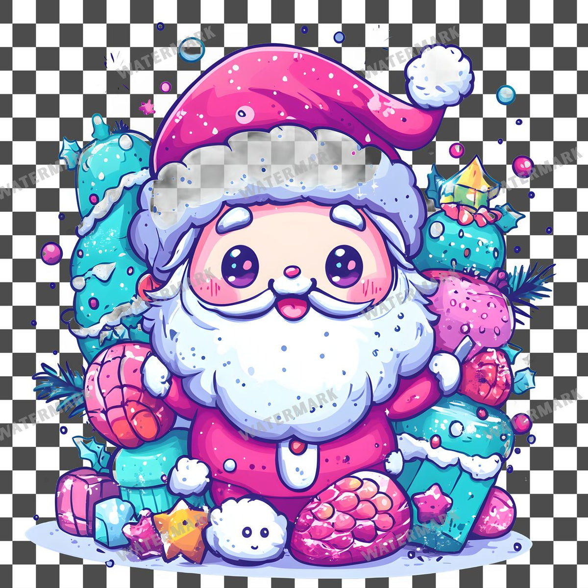 Christmas Kawaii Style Clipart Pngs