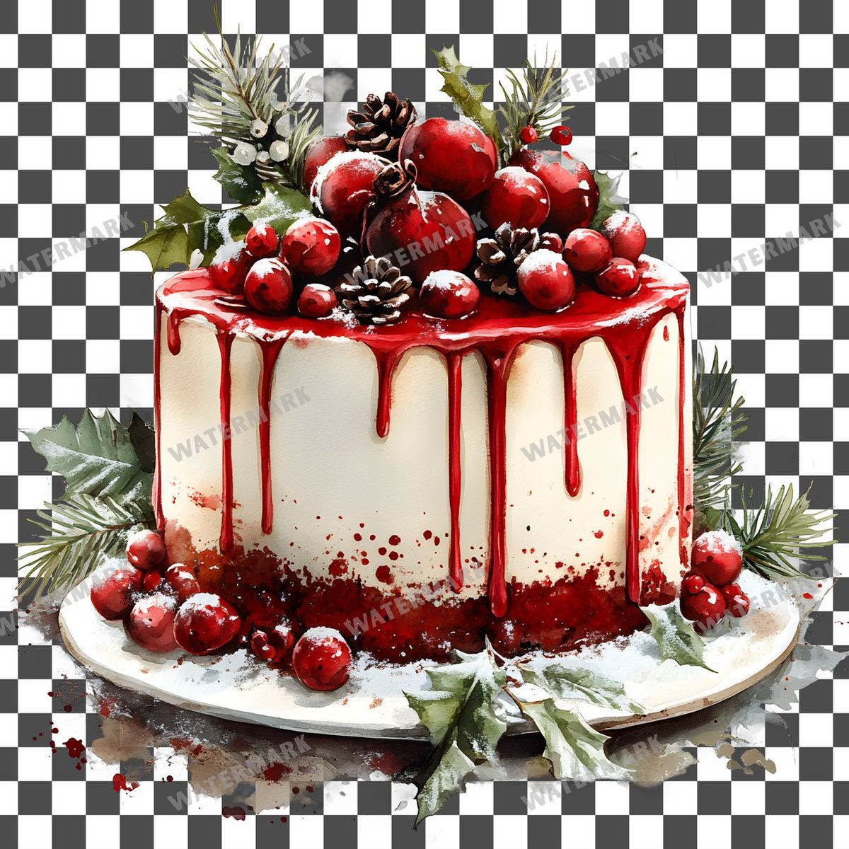 Christmas Kawaii Style Clipart Pngs