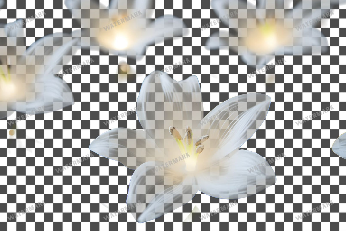Easter Lilies Transparent Overlay Pngs