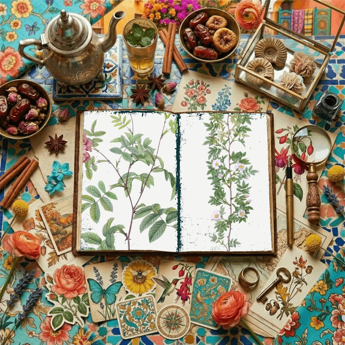 Floral Illustrations Digital Papers