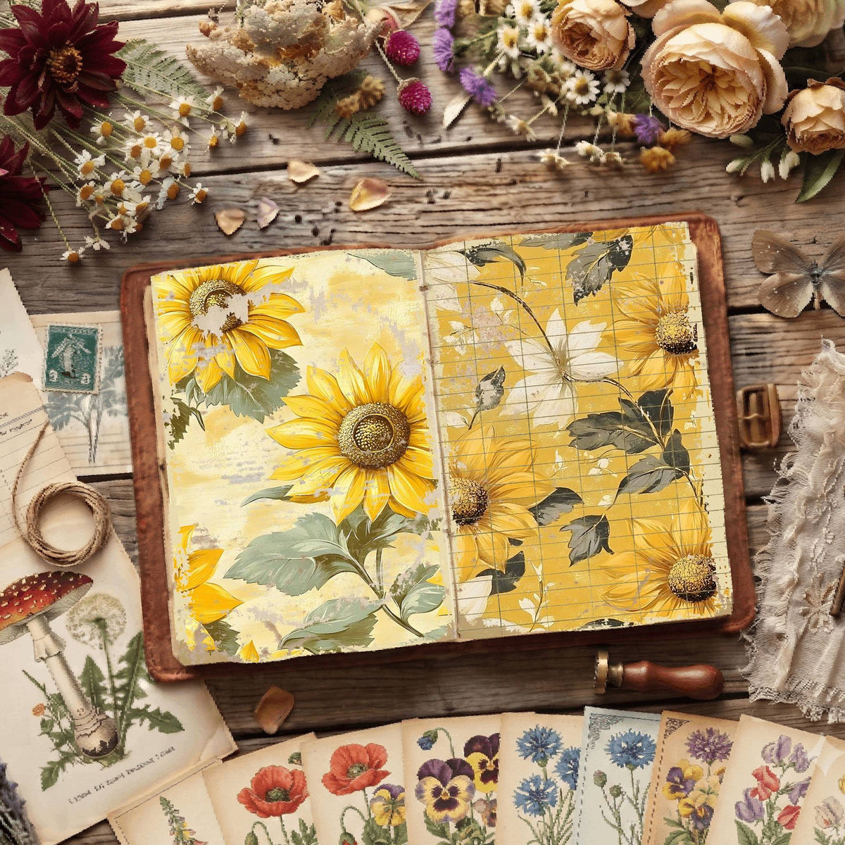 Floral Illustrations Digital Papers