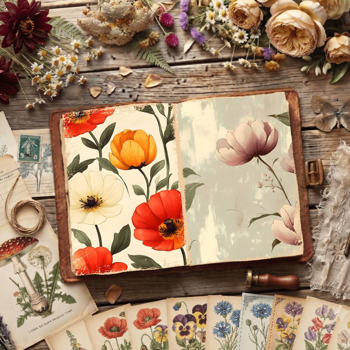 Floral Digital Papers