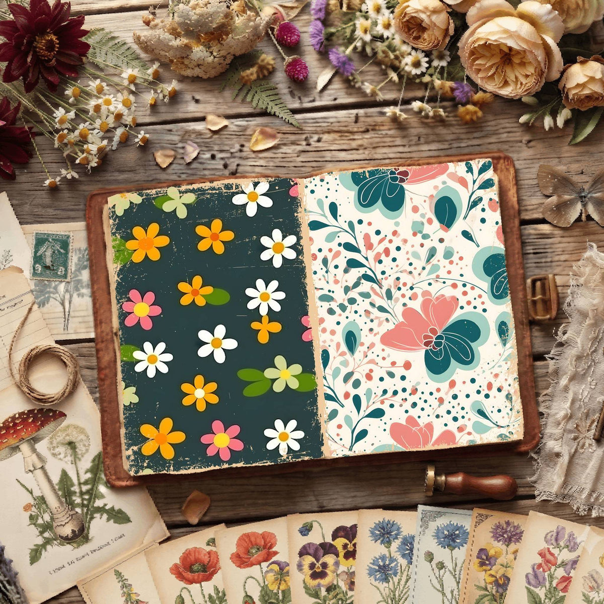 Floral Digital Papers
