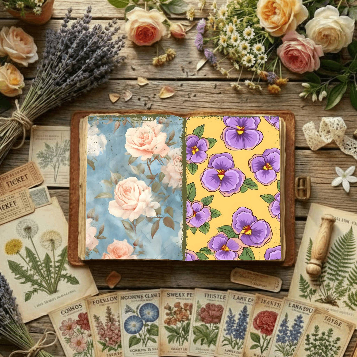 Floral Digital Papers