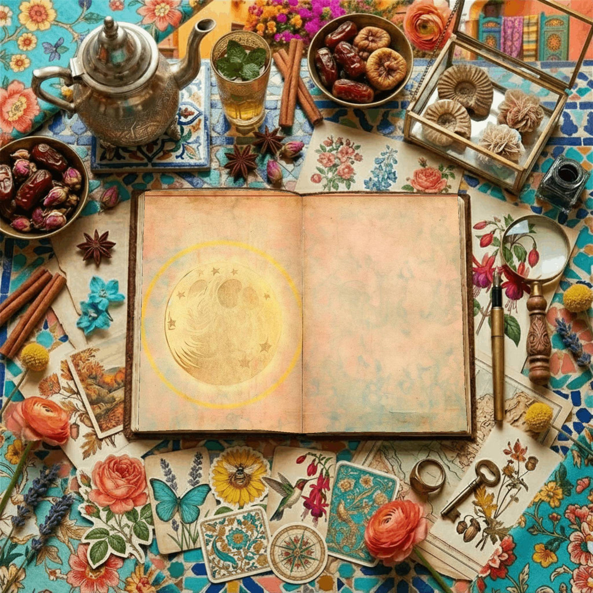 Gold Moon Digital Papers
