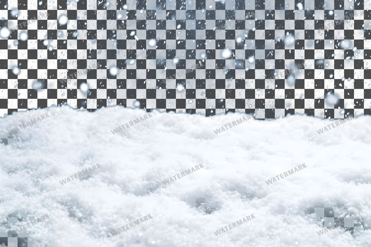 Heavy Snowfall Dense White Flakes Transparent Overlay Pngs