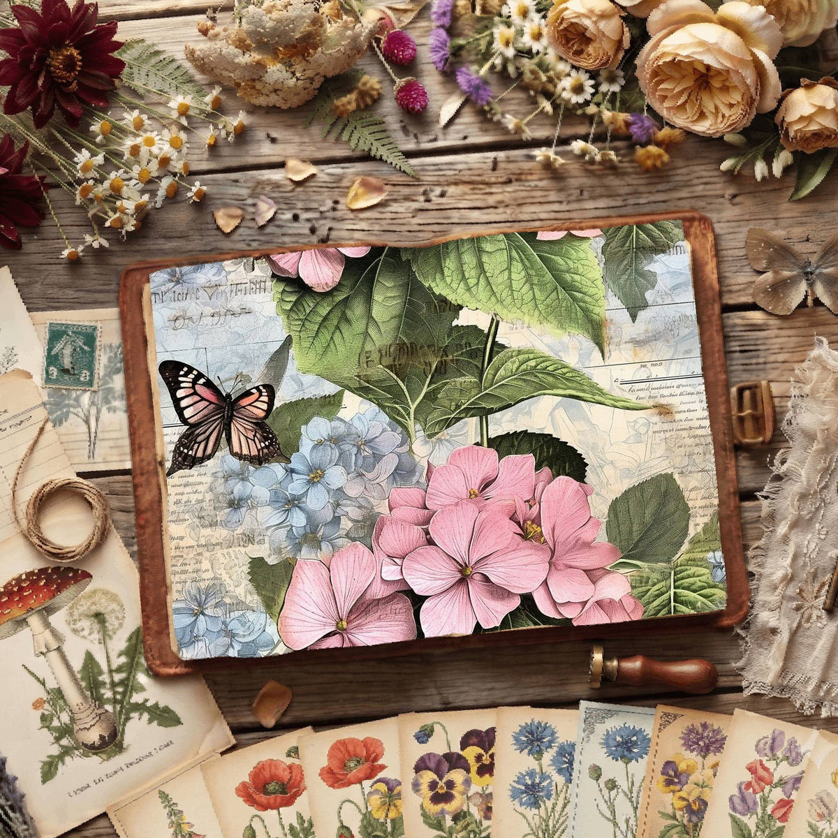 Hydrangea Flower Digital Papers
