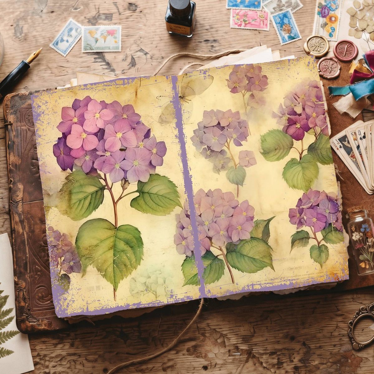 Hydrangea Digital Papers