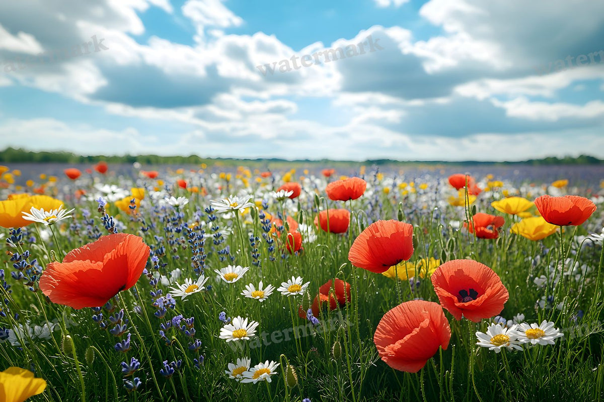 Meadow Bliss digital photo backdrop for photo editing, preview 25