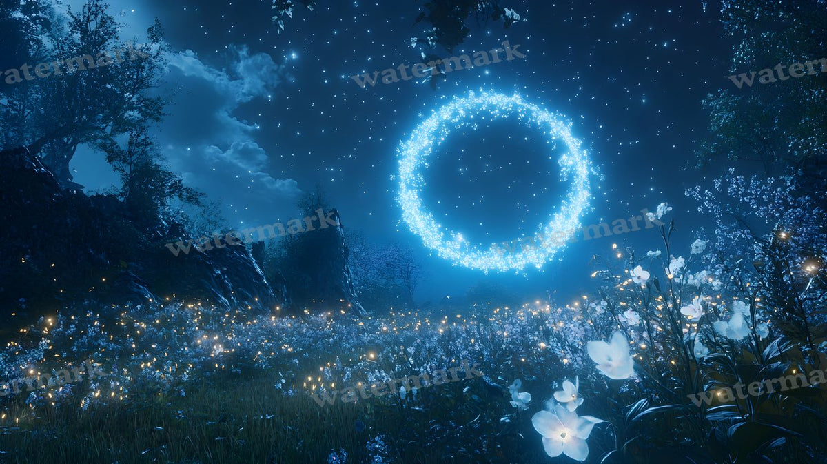 Moonlit Meadow Backdrop Images