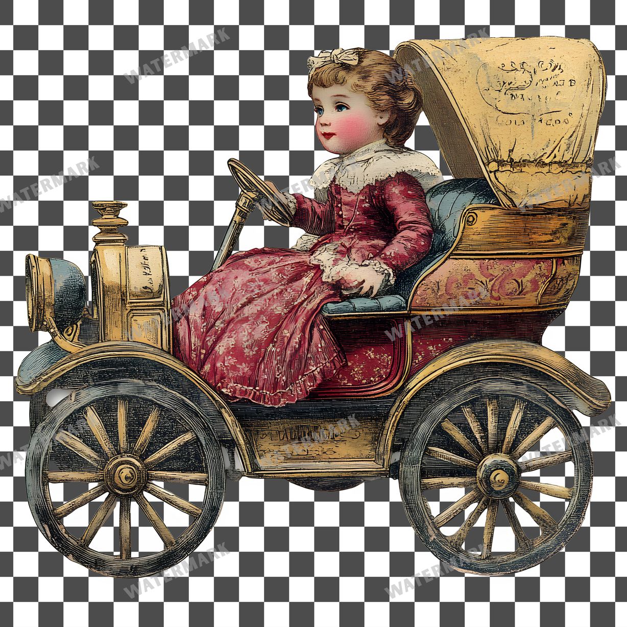 Toy Vintage Style Clipart Pngs