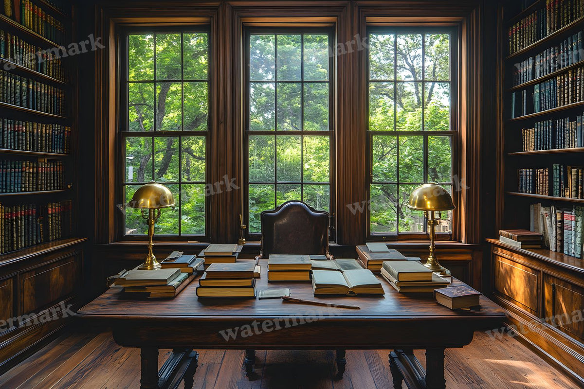 Vintage Library Study Backdrop Images