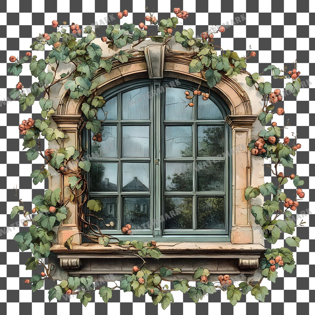 Window Vintage Style Clipart Pngs