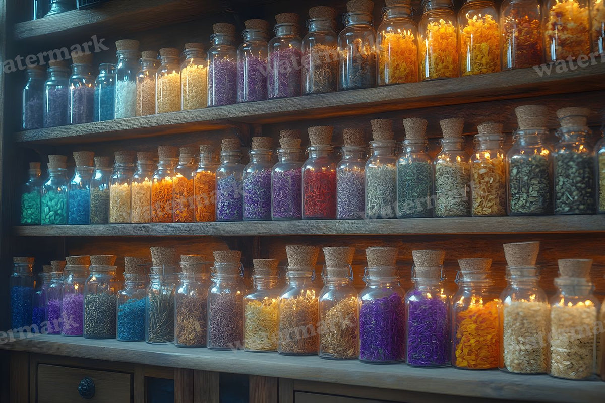 Witch Apothecary Scene Backdrop Images