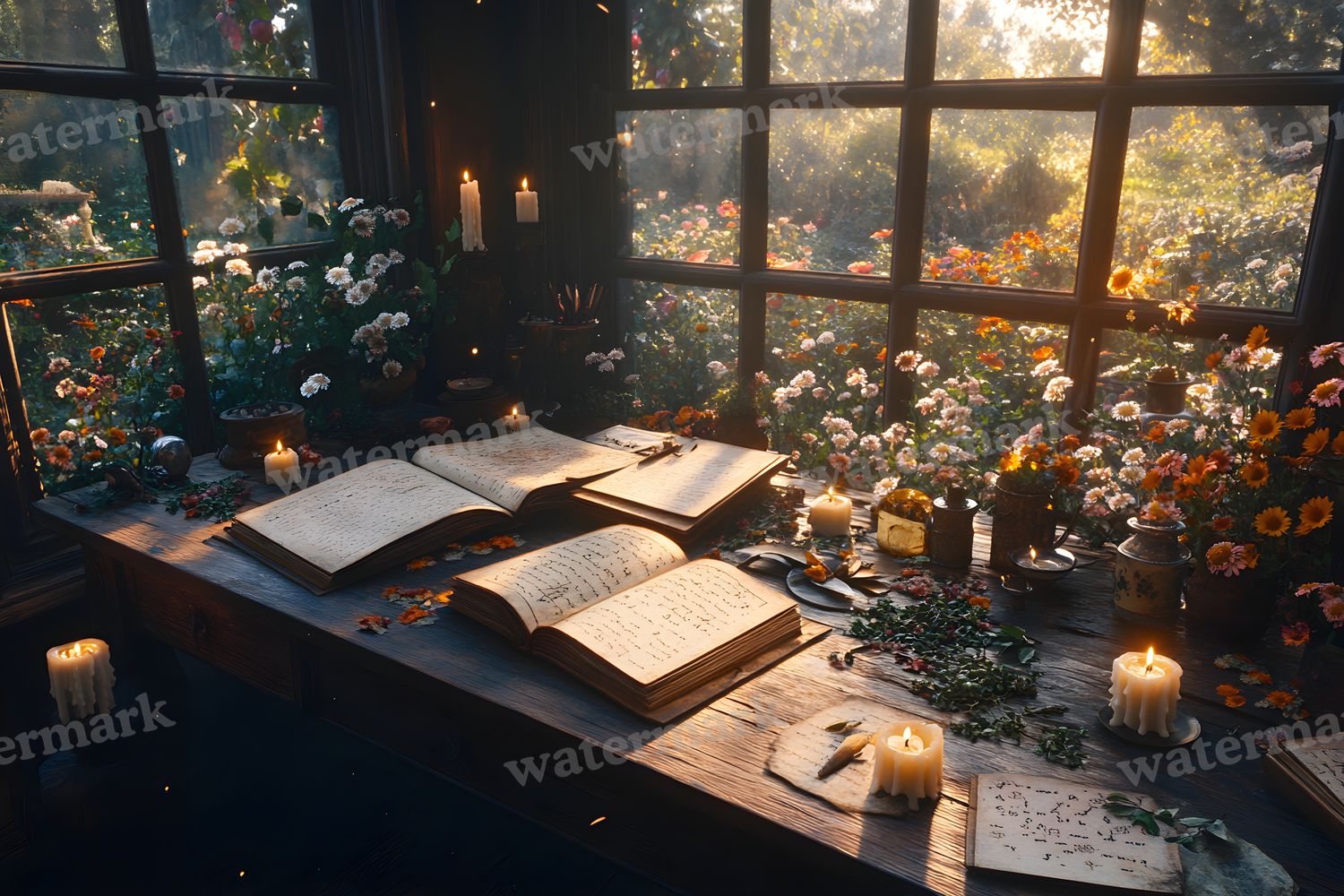 Witch’Study Desk Backdrop Images