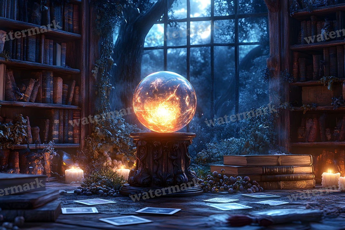Witchs Crystal Ball Backdrop Images