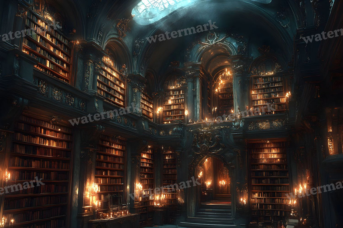 Wizards Library Backdrop Images